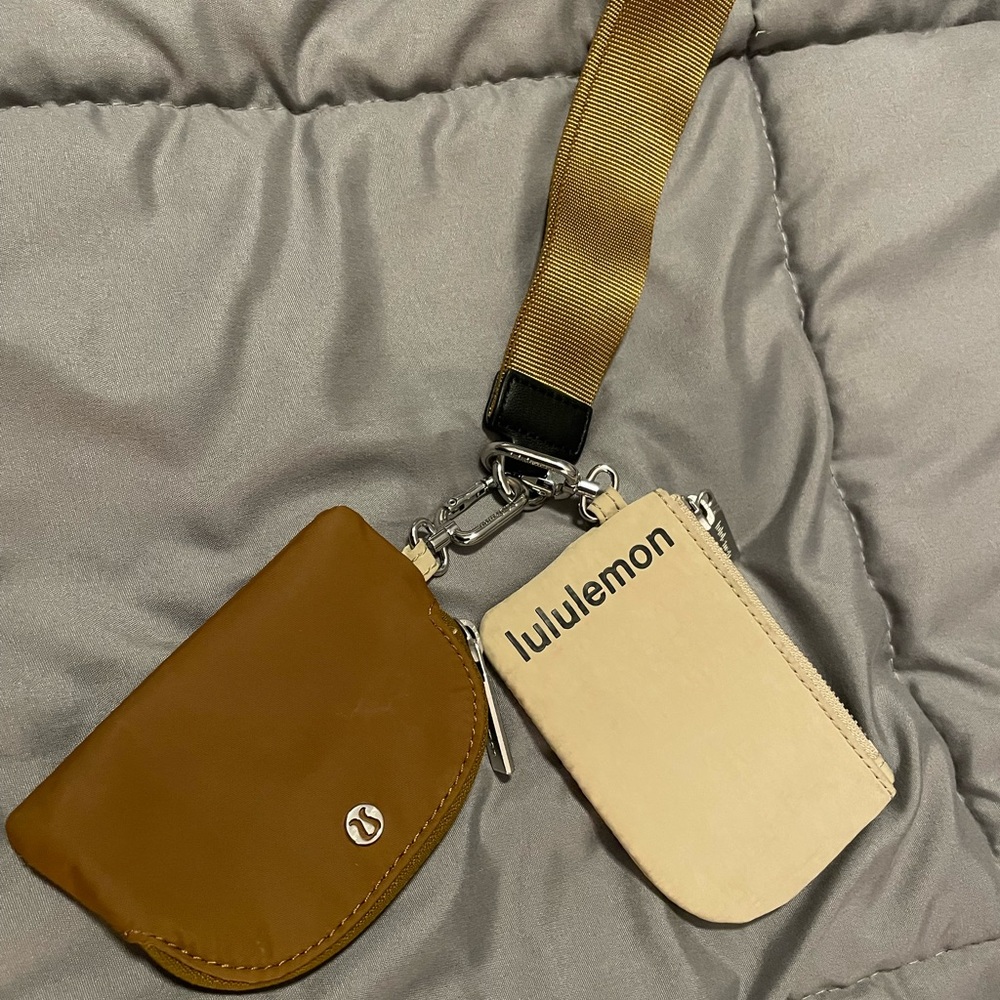 Lululemon wristlet pouches brown